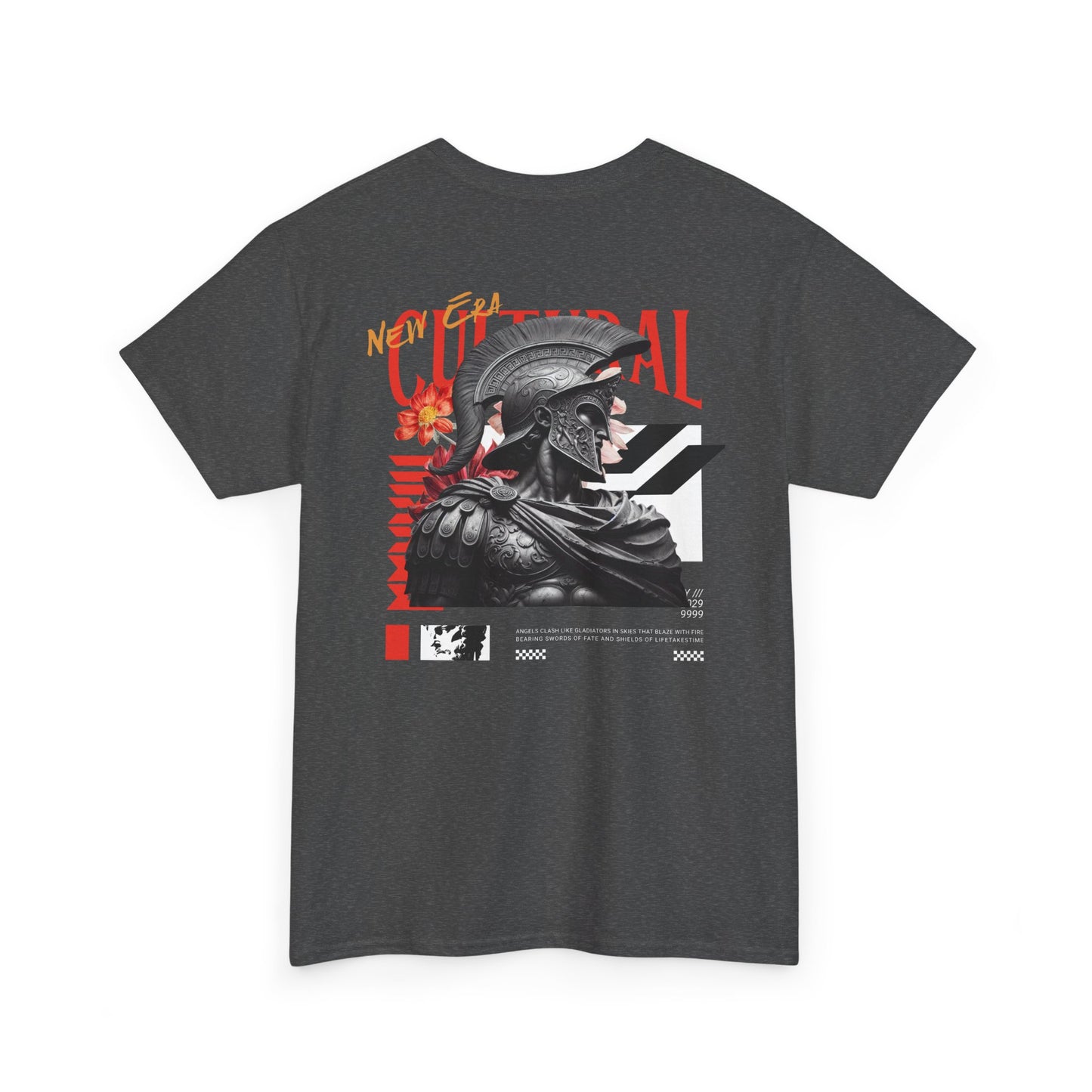 LifeTakesTime Gladiator Angel Graphic T-Shirt – Streetwear Tee in White & Grey (S-5XL)