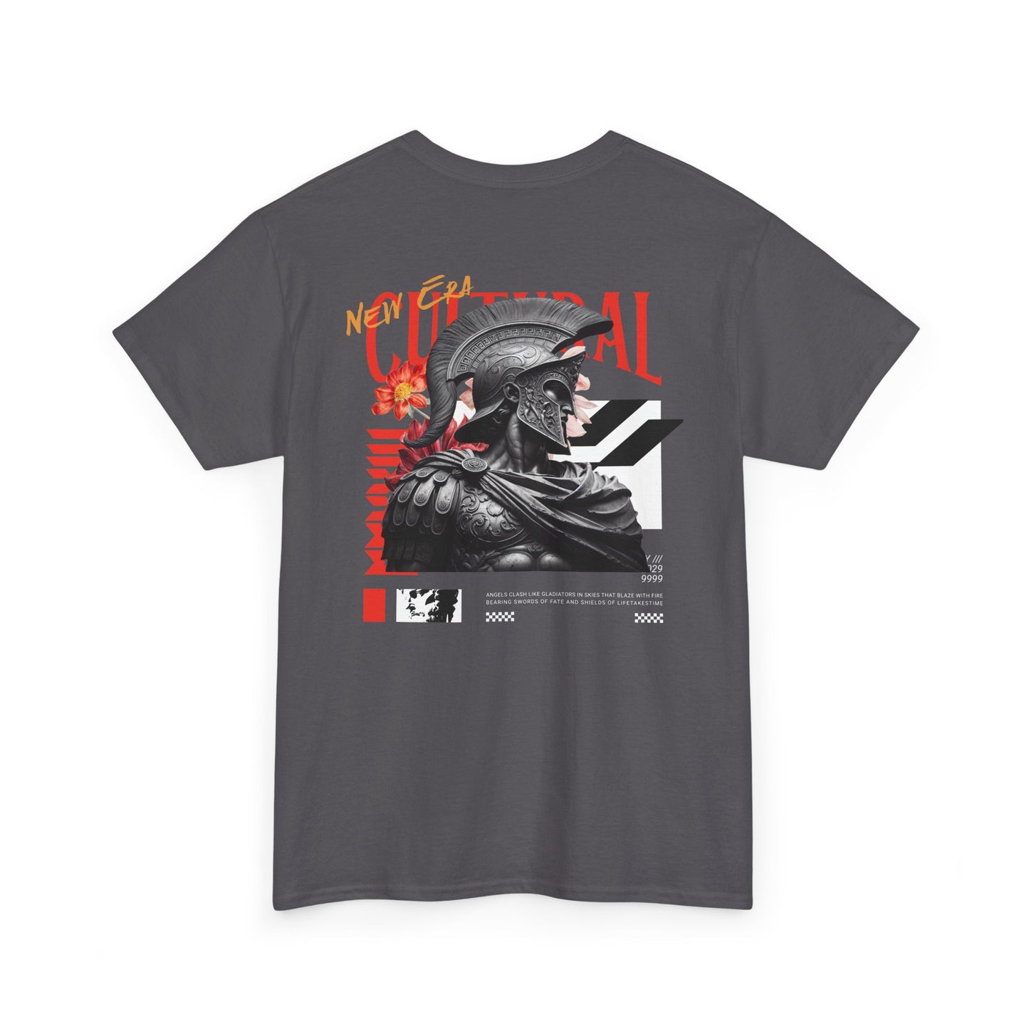 LifeTakesTime Gladiator Angel Graphic T-Shirt – Streetwear Tee in White & Grey (S-5XL)