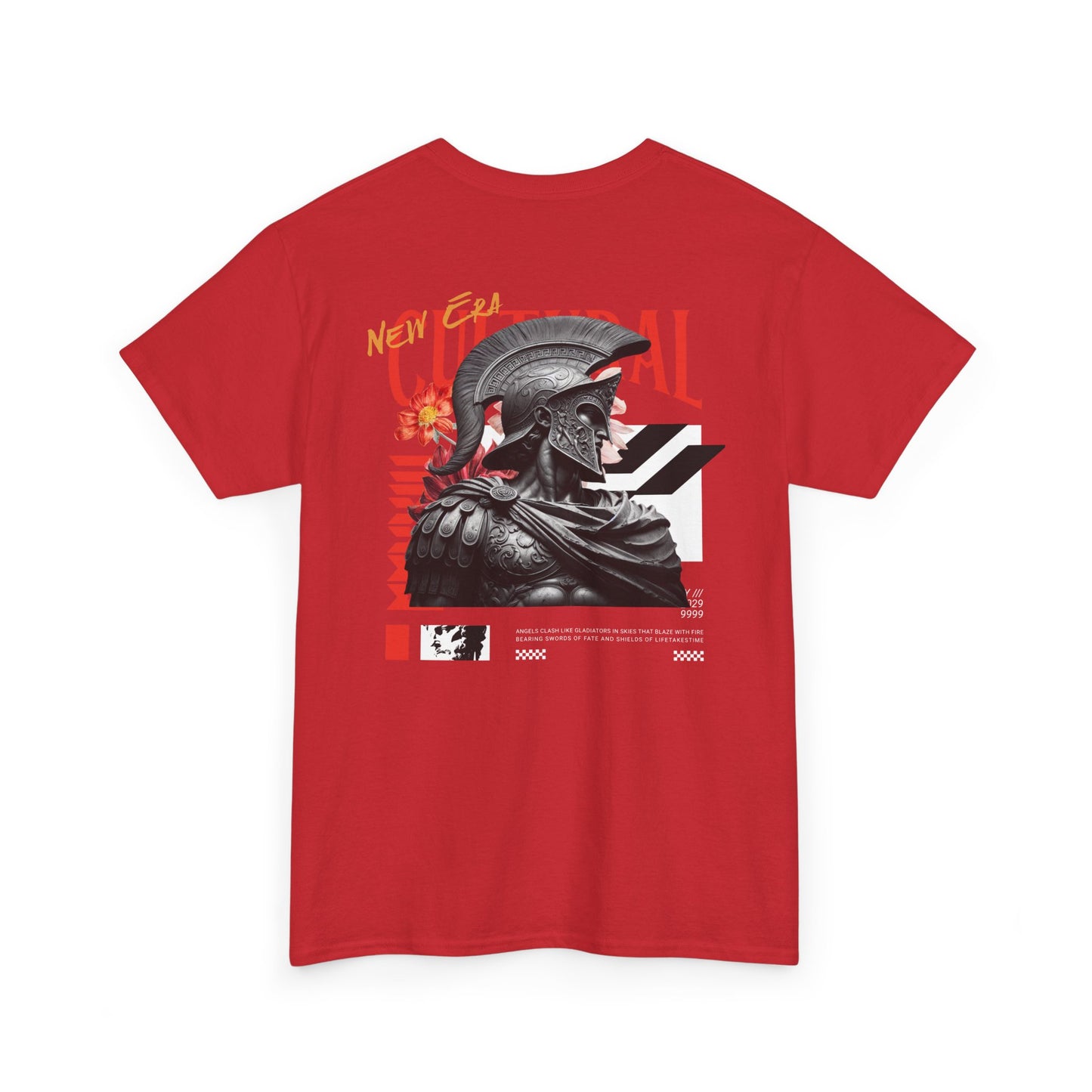 LifeTakesTime Gladiator Angel Graphic T-Shirt – Streetwear Tee in White & Grey (S-5XL)