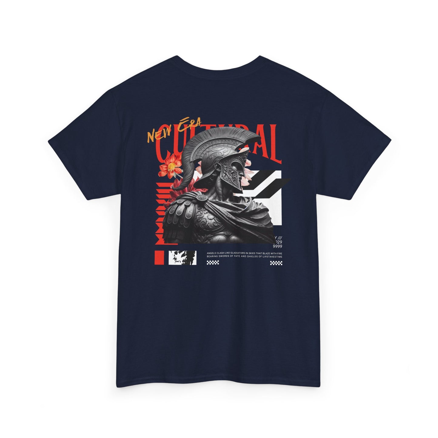 LifeTakesTime Gladiator Angel Graphic T-Shirt – Streetwear Tee in White & Grey (S-5XL)