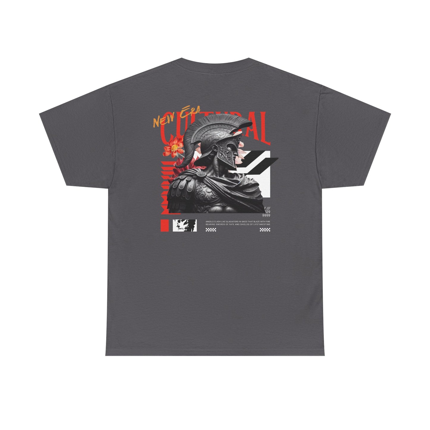 LifeTakesTime Gladiator Angel Graphic T-Shirt – Streetwear Tee in White & Grey (S-5XL)